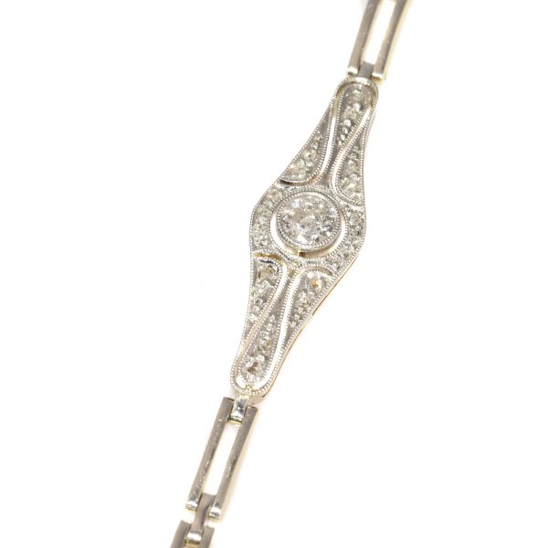 Antique Art Deco Old European Cut Diamond Bracelet