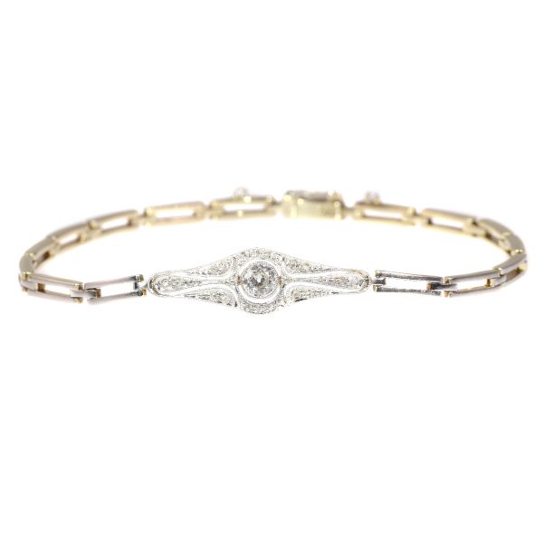 Antique Art Deco Old European Cut Diamond Bracelet