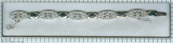 Vintage Fifties 4.65ct Diamond Platinum and 18ct White Gold Bracelet