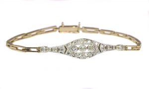 Antique Art Deco Brilliant Cut Diamond Bracelet