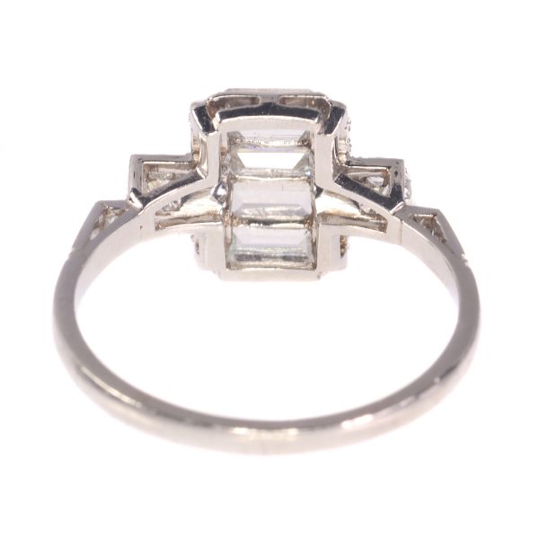 Vintage Fifties Art Deco Style Diamond Engagement Ring