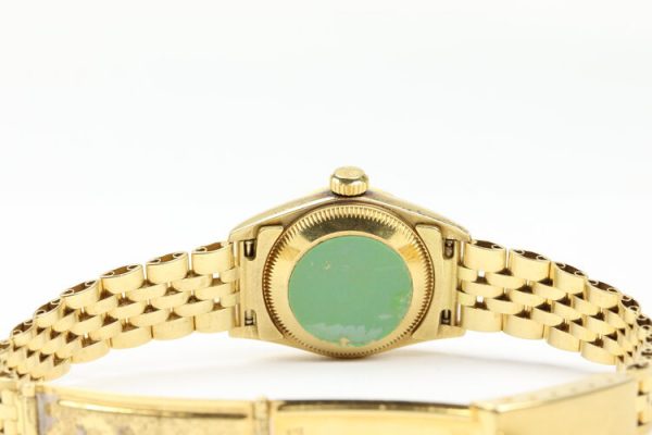 Vintage Rolex Lady Oyster Perpetual 18ct Yellow Gold 24mm Automatic Watch, ref 67188, champagne index dial, 18ct yellow gold Jubilee bracelet with 18ct fold over clasp, Circa 1986