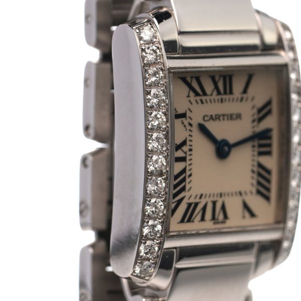 Cartier Tank Francaise 18ct White Gold Watch with Diamonds