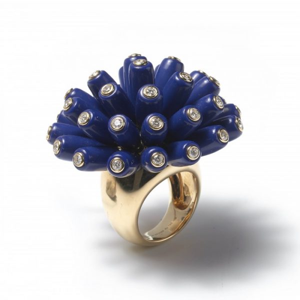 Cartier Lapis Lazuli and Diamond Paris Nouvelle Vague Bombe Ring