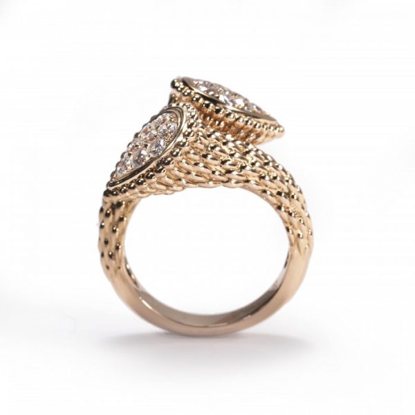 Boucheron Serpent Boheme Diamond Ring, 0.65 carats, 18ct gold. Signed and Numbered