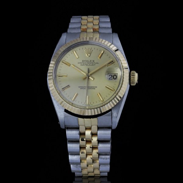 Vintage Rolex Lady Datejust 6827 Steel and Gold 31mm Automatic Watch with Champagne Dial, on stainless steel and 18ct gold bracelet strap, Circa 1986