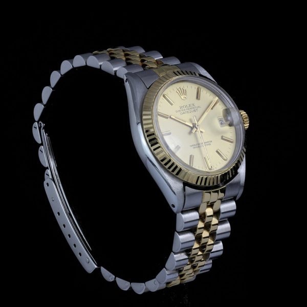 Vintage Rolex Lady Datejust 6827 Steel and Gold 31mm Automatic Watch with Champagne Dial, on stainless steel and 18ct gold bracelet strap, Circa 1986