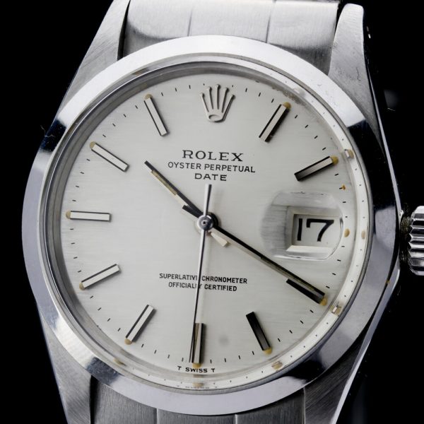 Vintage Rolex Oyster Perpetual Date 1500 Stainless Steel Watch, Circa 1980s