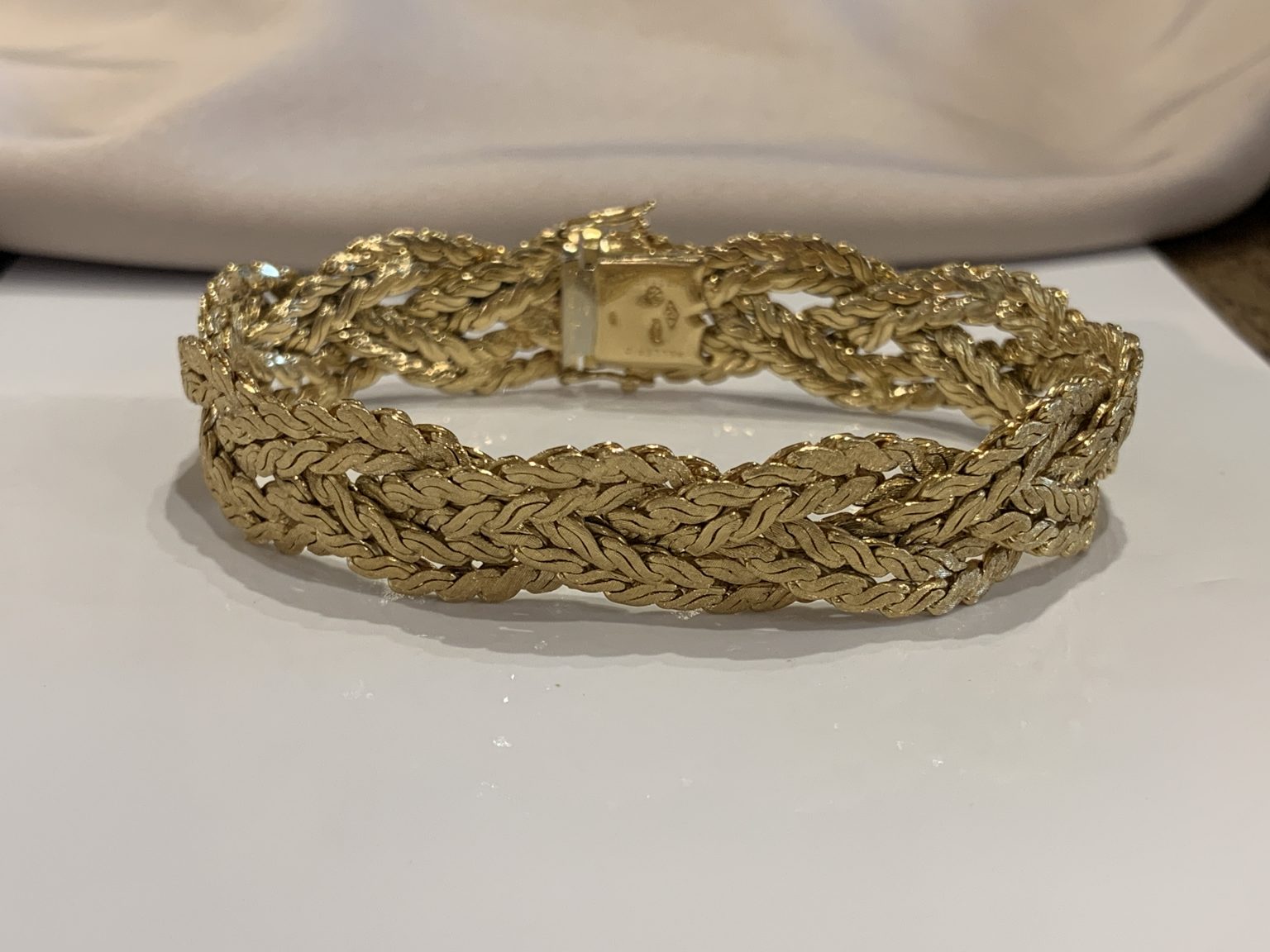 Mellerio Vintage 18ct Gold Textured Rope Bracelet, 1970's