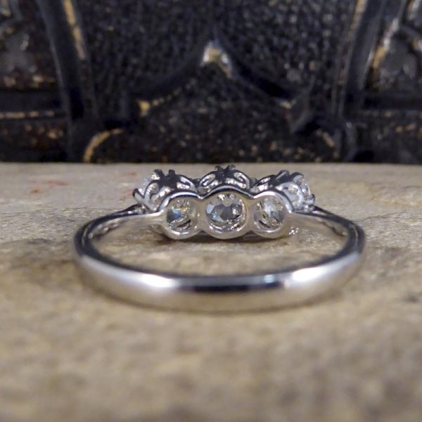 1.70ct Old Cut Diamond Three Stone Ring