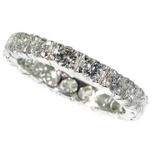 Vintage Seventies Platinum Diamond Eternity Band