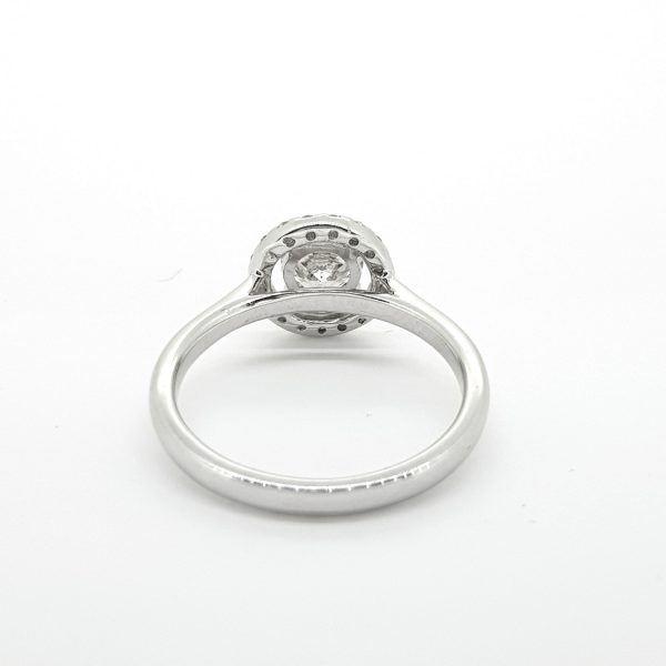 Diamond Halo Cluster Ring in 18ct White Gold