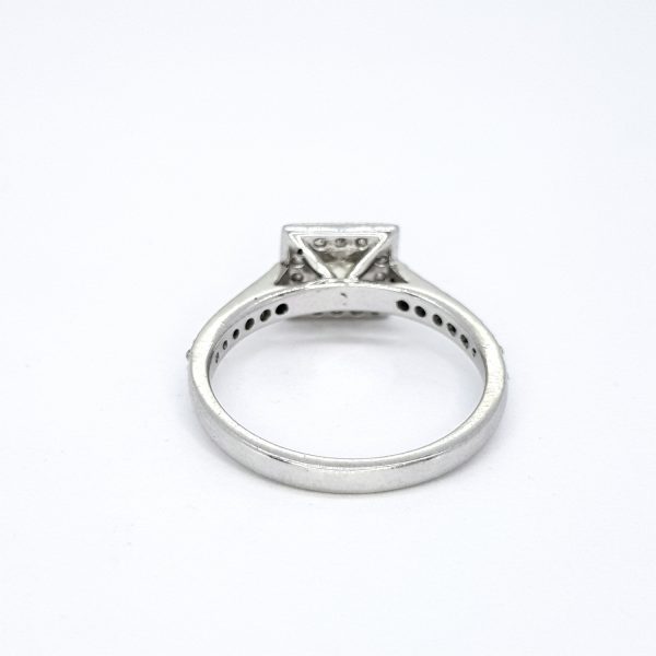 0.52ct Princess Cut Diamond Cluster Ring in 18ct White Gold