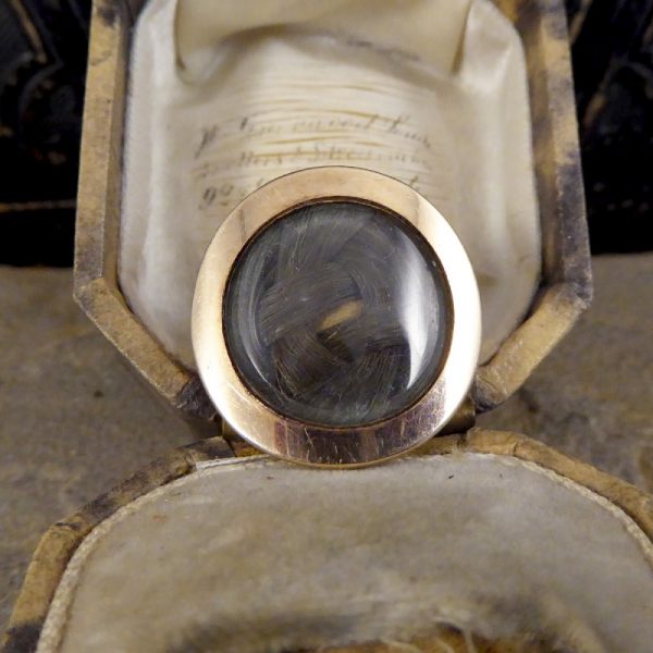 Antique Georgian Memorial Ring with Plaited Hair