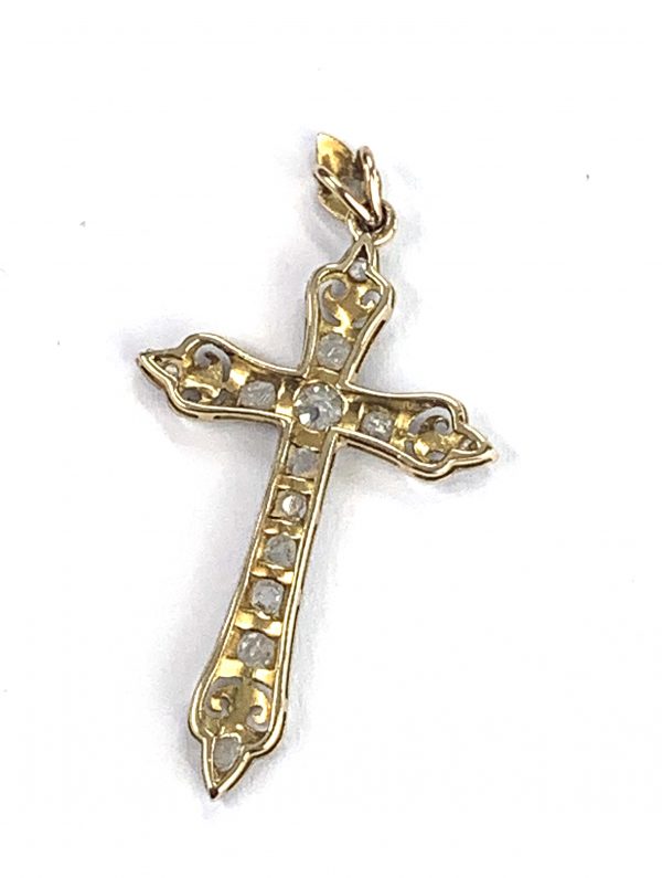 Diamond cross pendant