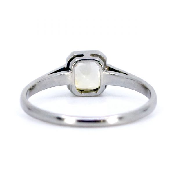 Vintage 1.27ct Yellow Sapphire Platinum Ring