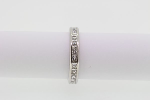 Princess Cut Diamond Full Eternity Band Ring in Platinum, 1.90 carats