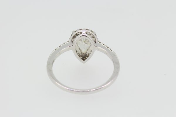 Pear Cut Diamond Cluster Ring in 18ct White Gold