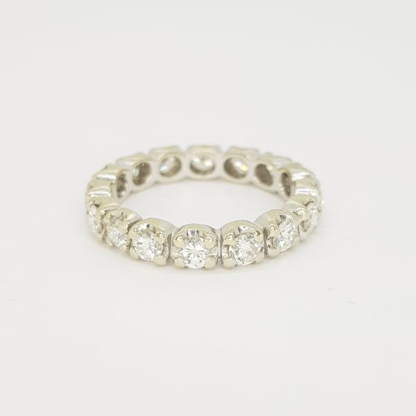 Diamond Full Eternity Ring in 18ct white gold, 1.00 carat total
