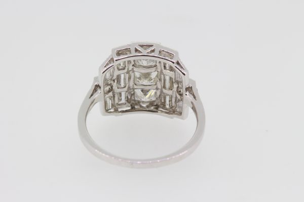Art Deco Style Diamond Dress Ring in 18ct White Gold