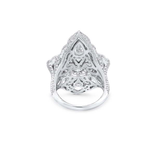 Rose Cut Diamond Geometric Dress Ring, 5.32 carats