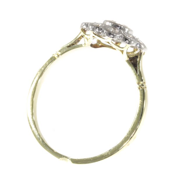 vintage Fifties brilliant cut diamond cluster engagement ring