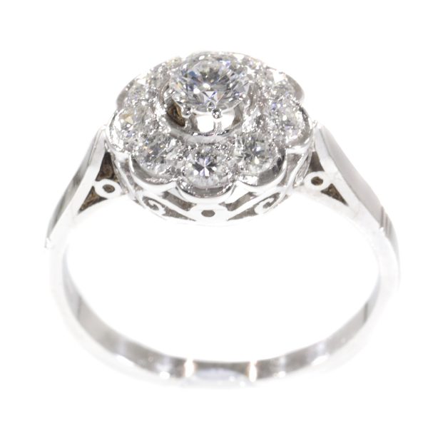 Vintage Fifties Brilliant Cut Diamond Platinum Engagement Ring ...