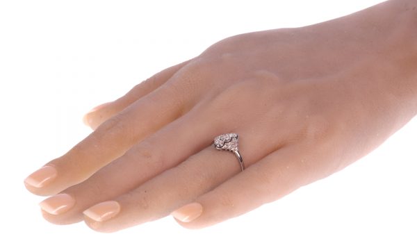 Vintage Art Deco Three Stone Diamond Engagement Ring