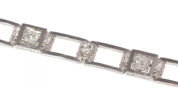 Antique Art Deco 1.50ct Diamond Platinum Bracelet
