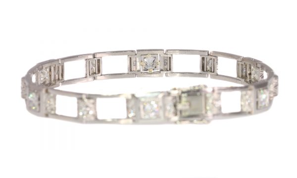 Antique Art Deco 1.50ct Diamond Platinum Bracelet