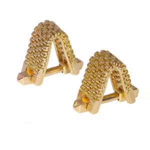 Vintage Fifties Sturdy 18ct Gold Cufflinks