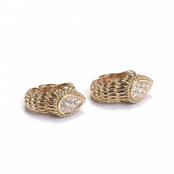 Boucheron Serpent Boheme Gold Earrings with Diamonds