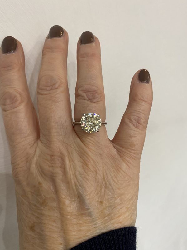 5ct Diamond Solitaire Engagement Ring in Platinum