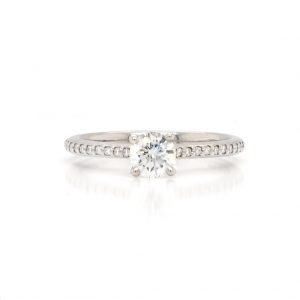 0.50ct Diamond Solitaire Engagement Ring in Platinum, F VS2 Certified