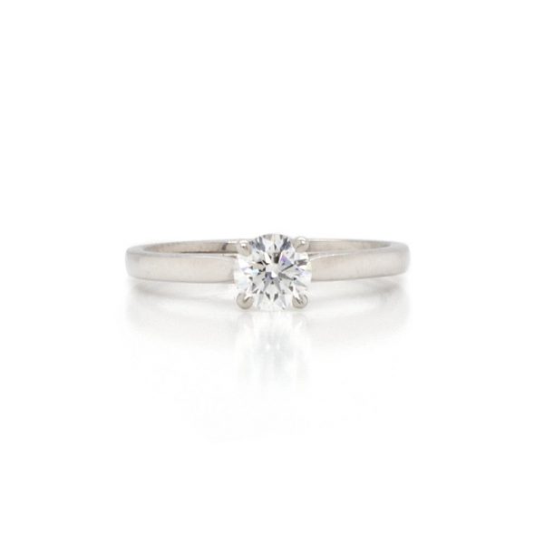 Single Stone Diamond Engagement Ring in Platinum, 0.51ct F VS2 GIA certificated