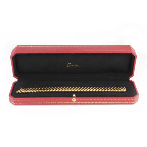 Cartier 18ct Yellow Gold Link Bracelet, Made in France, Circa 2000s, in original box