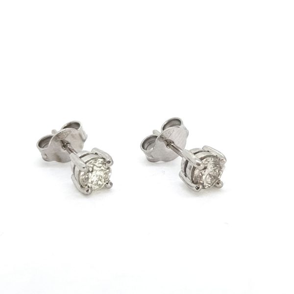0.65ct Diamond Stud Earrings in 18ct White Gold