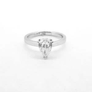 1.20ct Pear Cut Diamond Solitaire Engagement Ring