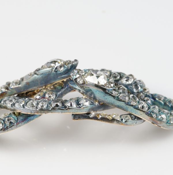 Antique Victorian 5.80 Ct Old Mine Cut Diamond Snake Bracelet