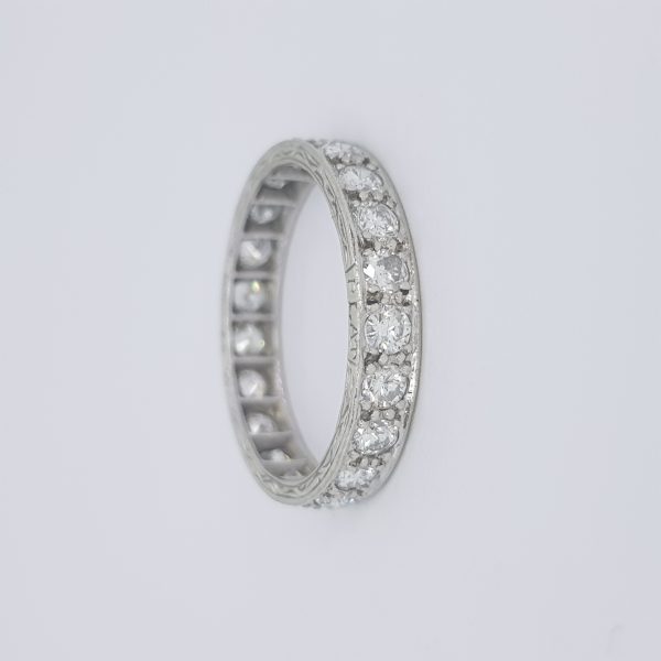 Old Cut Diamond Full Eternity Ring in Platinum, 1.50 carats