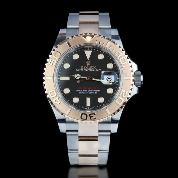 Rolex Yacht Master 126621 Steel and 18ct Rose Gold 40mm Automatic Watch, black dial with luminescent hour markers and hands, with Box and Papers