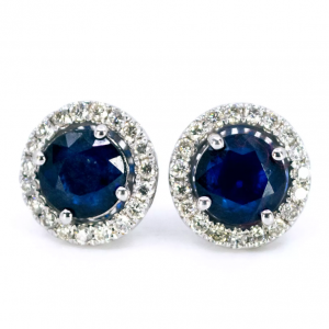 2.10ct Sapphire and Diamond Convertible Earrings