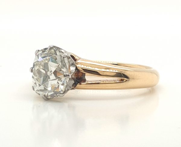 Old cushion cut diamond ring engagement
