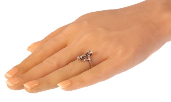 Antique Belle Epoque Diamond Toi et Moi Engagement Ring