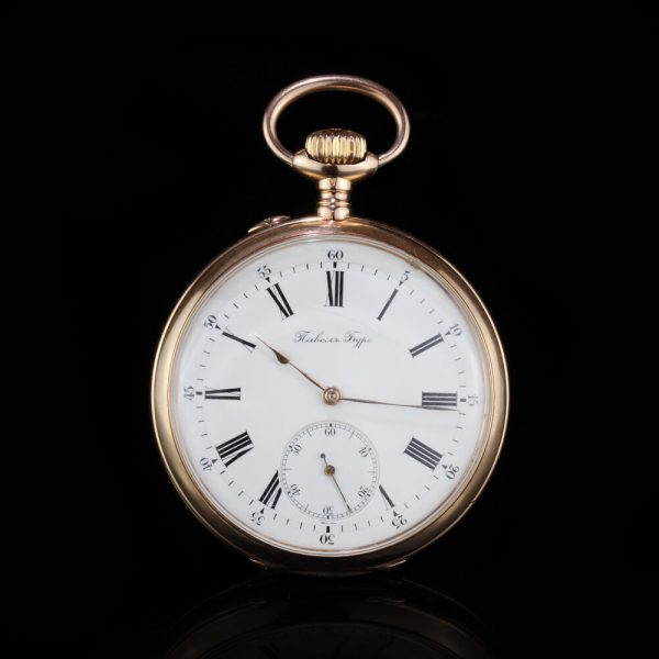 Pavel Buhre Antique Gold Presentation Hunter Case Pocket Watch; Highness No 128735, 14ct yellow gold standard case, mechanical hand winding movement, 19th century Circa 1890s