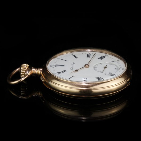 Pavel Buhre Antique Gold Presentation Hunter Case Pocket Watch, 19th century Circa 1890s