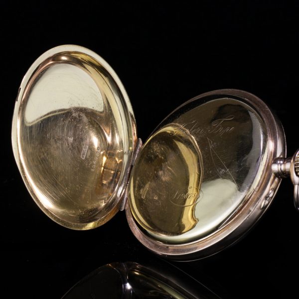 Pavel Buhre Antique Gold Presentation Hunter Case Pocket Watch, 19th century Circa 1890s