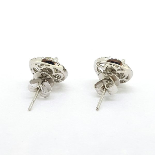 1.38ct Diamond Stud Earrings with Removeable Diamond Halos