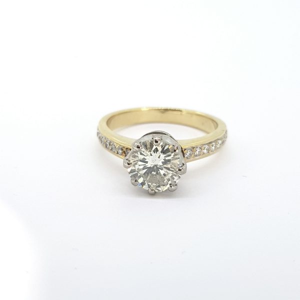 1.71ct Diamond Solitaire Engagement Ring in 18ct Yellow Gold