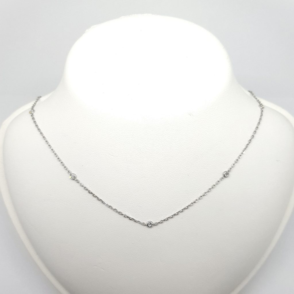 Diamond Set 18ct White Gold Chain - Jewellery Discovery